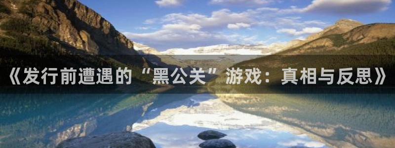 顺盈平台注册网址是什么：《发行前遭遇的“黑公关”游戏：真相与反思》